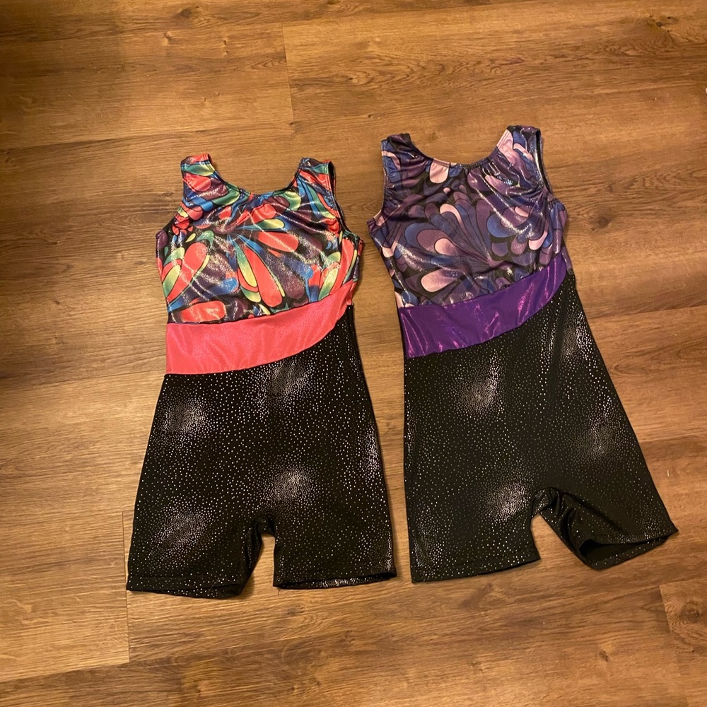 Pair of sparkly leotards